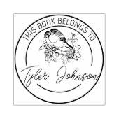 Boekbibliotheekboekje Aangepaste vogelzoekers Rubberstempel (Afrduk)