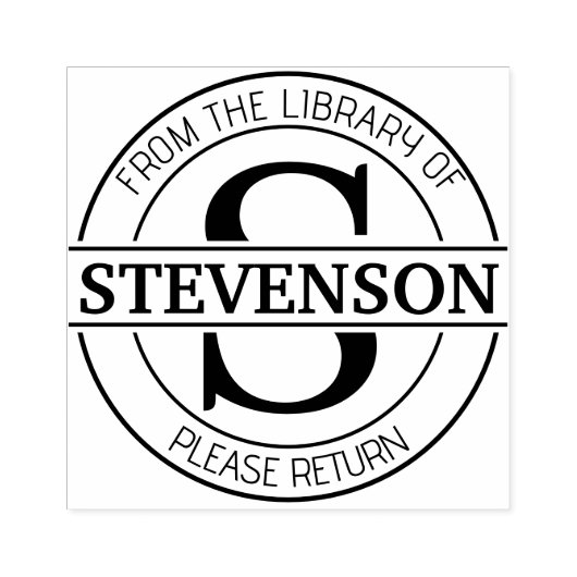 Boekbibliotheekreferentie Aangepast monogram moder Rubberstempel (Afrduk)