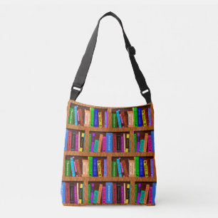 Boekbibliotheekreserveringspatroon voor lezers crossbody tas