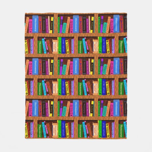 Boekbibliotheekreserveringspatroon voor lezers fleece deken (Voorkant)