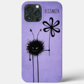 Boekbloem Funny Paarse Gothic Naam Case-Mate iPhone Case (Achterkant)