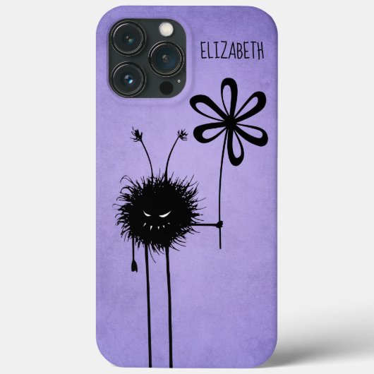 Boekbloem Funny Paarse Gothic Naam Case-Mate iPhone Case (Achterkant)