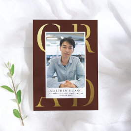 Boekboek Burgundy Typografie Afstuderen Aankondigi Kaart