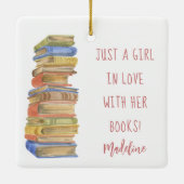 Boekbouwboek Lover-keramisch versiering Keramisch Ornament (Achterkant)