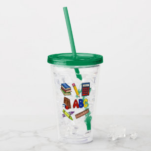Boekbouwcalculator voor schoolbenodigdheden acryl drinkbeker