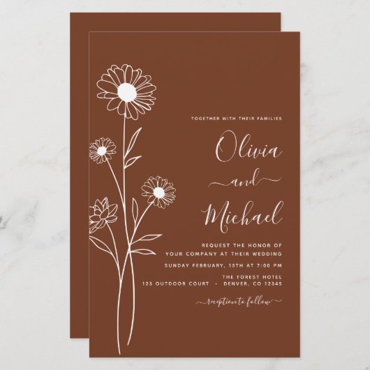 Boekbouwminimalistische botanische flora (Voorkant / Achterkant)