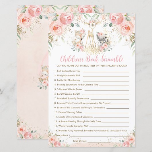 Boekbouwschelm van het Boek van bosland Animal Flo (Voorkant / Achterkant)