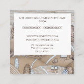 Boekbouwschrijver voor kinderen vierkante visitekaartje (Achterkant)