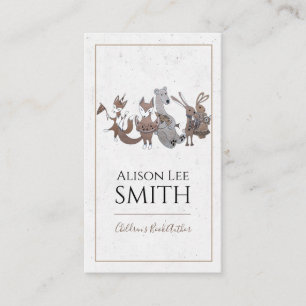 Boekbouwschrijver voor kinderen visitekaartje