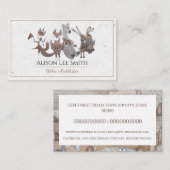 Boekbouwschrijver voor kinderen visitekaartje (Voorkant / Achterkant)