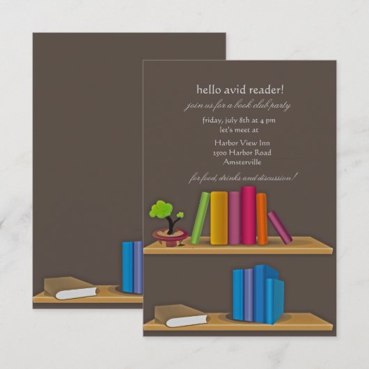 Boekbouwuitnodiging Collectie Kaart (Voorkant / Achterkant)