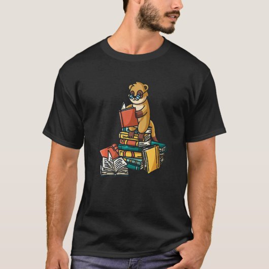 Boekbouwwerker op de stapel van boekenarbeiders t-shirt (Voorkant)