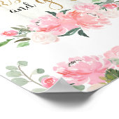 Boekcadeautjes tekenen roze baby shower met roze r poster (Hoek)