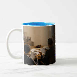 Boekcitaat in een Jongere Stem Tweekleurige Koffiemok