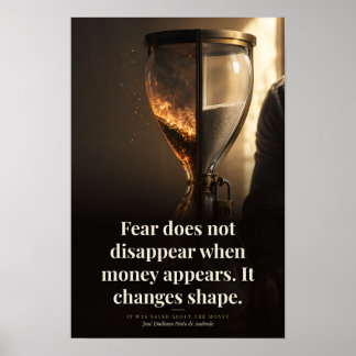 Boekcitaten over angst die vorm verandert Kunst Poster