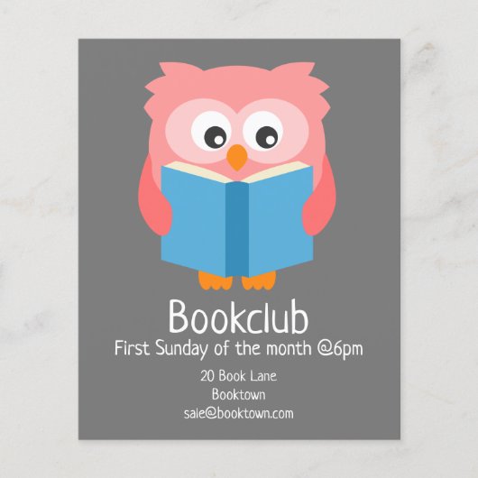 Boekclub die boeken leest flyer (Voorkant)