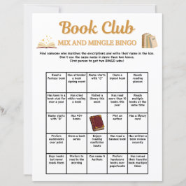 Boekclub Mix en Mingle Bingo
