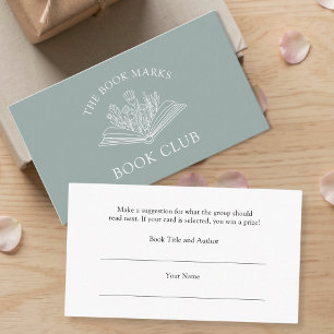 Boekclub Naam Kies een boek Informatiekaartje