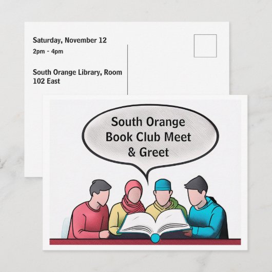 Boekclub open uitnodiging Aanpasbaar (Voorkant / Achterkant)