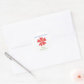 Boekdonatie sticker - bloeiende harten (Envelop)
