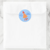 Boekdonatie sticker - raket (Tas)