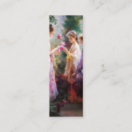 BoekDrie meisjes spelen in een tuin Mini Visitekaartje