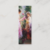 BoekDrie meisjes spelen in een tuin Mini Visitekaartje (Achterkant)