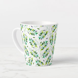 Boekelbladeren en groene Waterverf Latte Mok