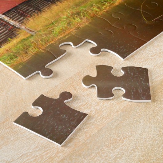 Boekelodge in het najaar legpuzzel (Zijkant)