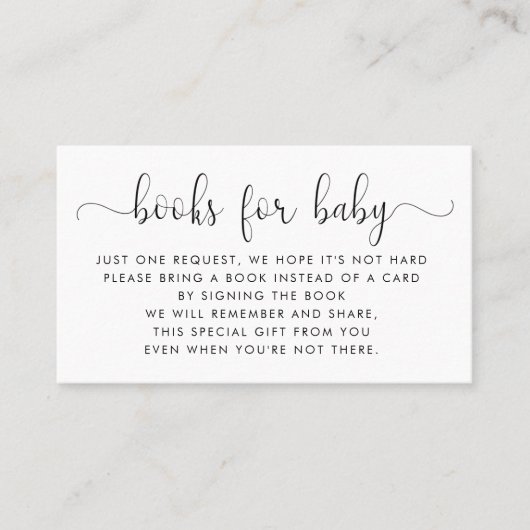 Boeken aanvragen | Baby shower uitnodiging (Voorkant)