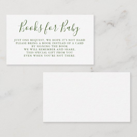 Boeken aanvragen | Baby shower uitnodiging (Voorkant / Achterkant)