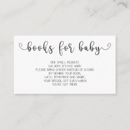 Boeken aanvragen | Baby shower uitnodiging Informatiekaartje