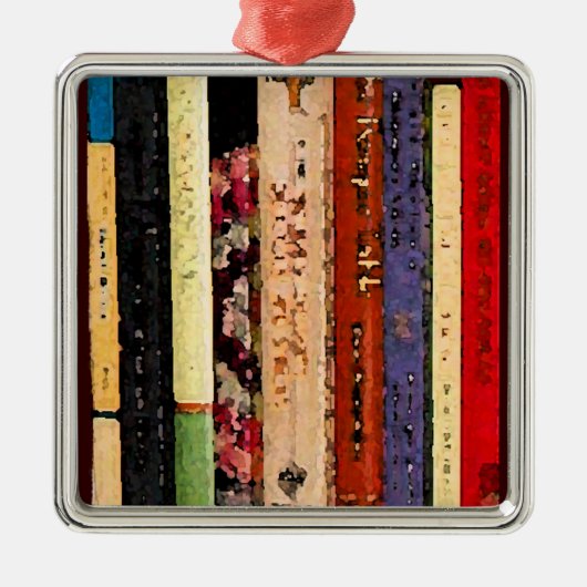 Boeken Abstract Metalen Ornament (Voorkant)