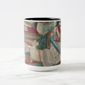  boeken achtergrond boek liefhebbers tweekleurige koffiemok (Center)