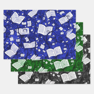 Boeken Achtergrond Collectie 3 Inpakpapier Vel