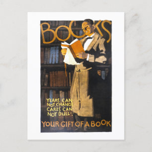  boeken als cadeau Poster Briefkaart