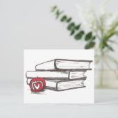 Boeken + Apple | BRIEFKAART | (Staand voorkant)