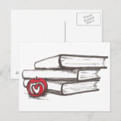 Boeken + Apple | BRIEFKAART | (Voorkant / Achterkant)