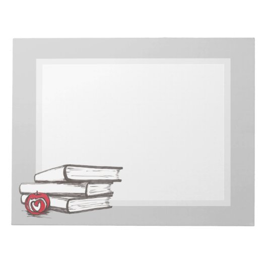 Boeken + Apple |  Notitieblok (Voorkant)