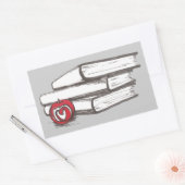 Boeken + Apple |  Rechthoekige Sticker (Envelop)
