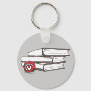 Boeken + Apple    Sleutelhanger