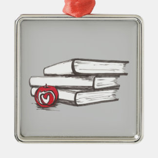 Boeken + Apple | Versiering |  Metalen Ornament