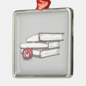 Boeken + Apple | Versiering |  Metalen Ornament (Links)