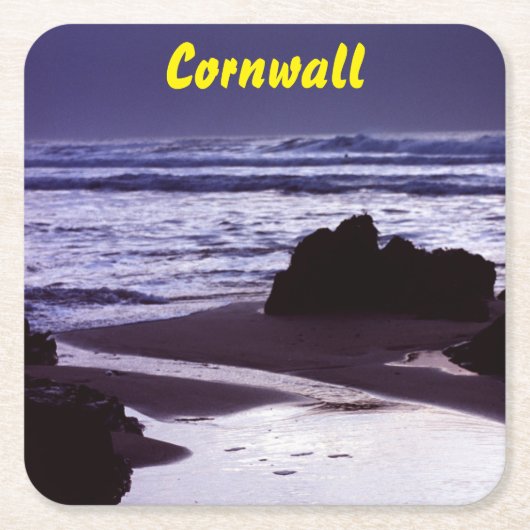 Boeken, baai, Cornwall Kartonnen Onderzetters (Voorkant)