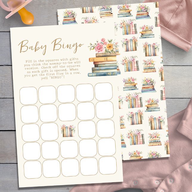 Boeken Baby Bingo spel (Books Baby Shower Bingo Game Cards by Painted Paperie
)