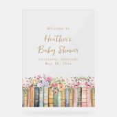 Boeken Baby Shower Acryl Bord (Voorkant)
