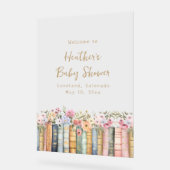 Boeken Baby shower Acryl teken Bord (Hoek)