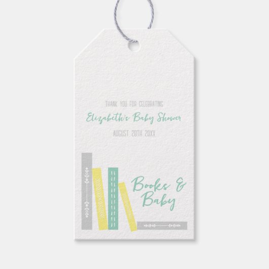 Boeken Baby Shower Cadeaulabel (Voorkant)