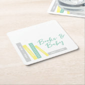 Boeken Baby Shower Kartonnen Onderzetters (Schuin)