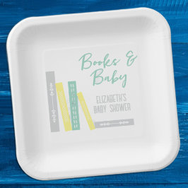 Boeken Baby Shower Papieren Bordje